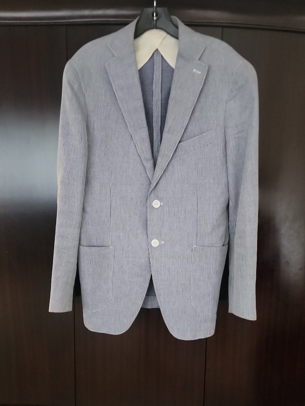 Men's Light Blue Two-Button Notch Lapel Blazer
